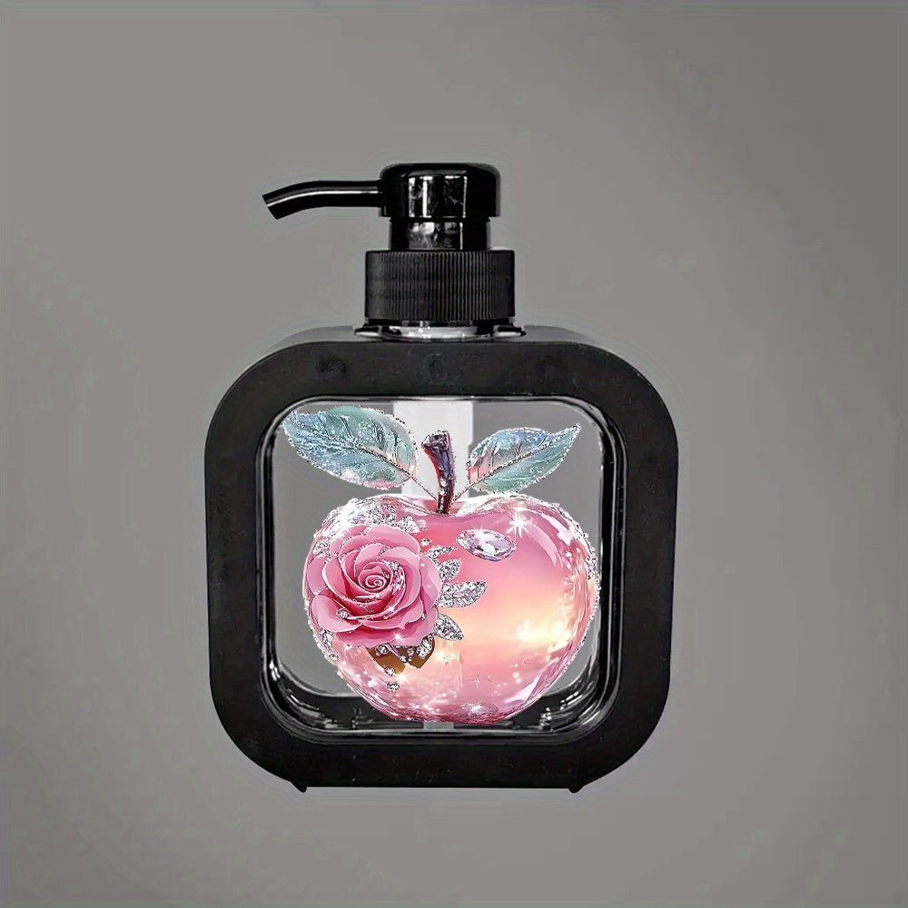 Distributeur de savon décoratif en verre avec pompe pour salle de bain