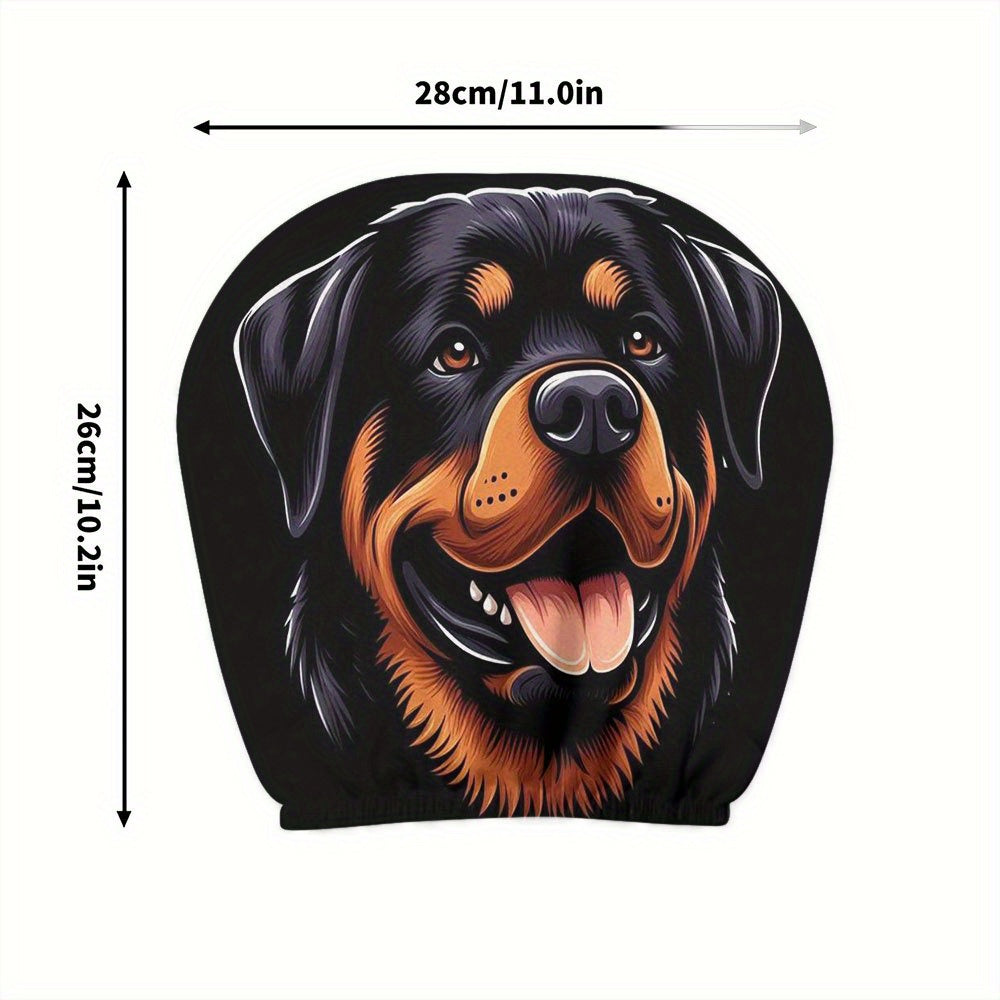 Lot de 2 housses d'appuie-tête de voiture à motif Rottweiler