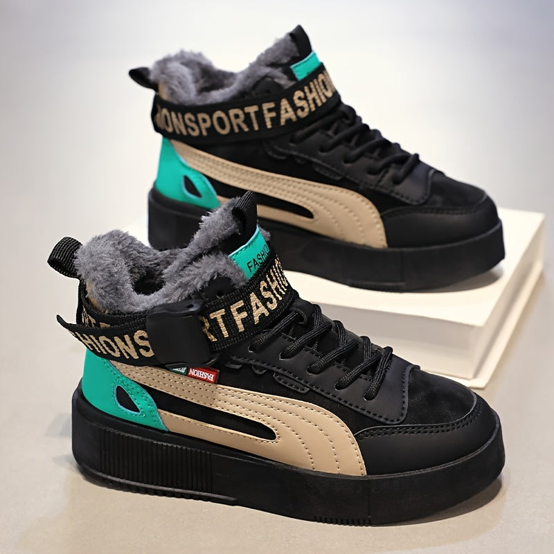 Baskets montantes pour homme en similicuir - Chaussures de sport