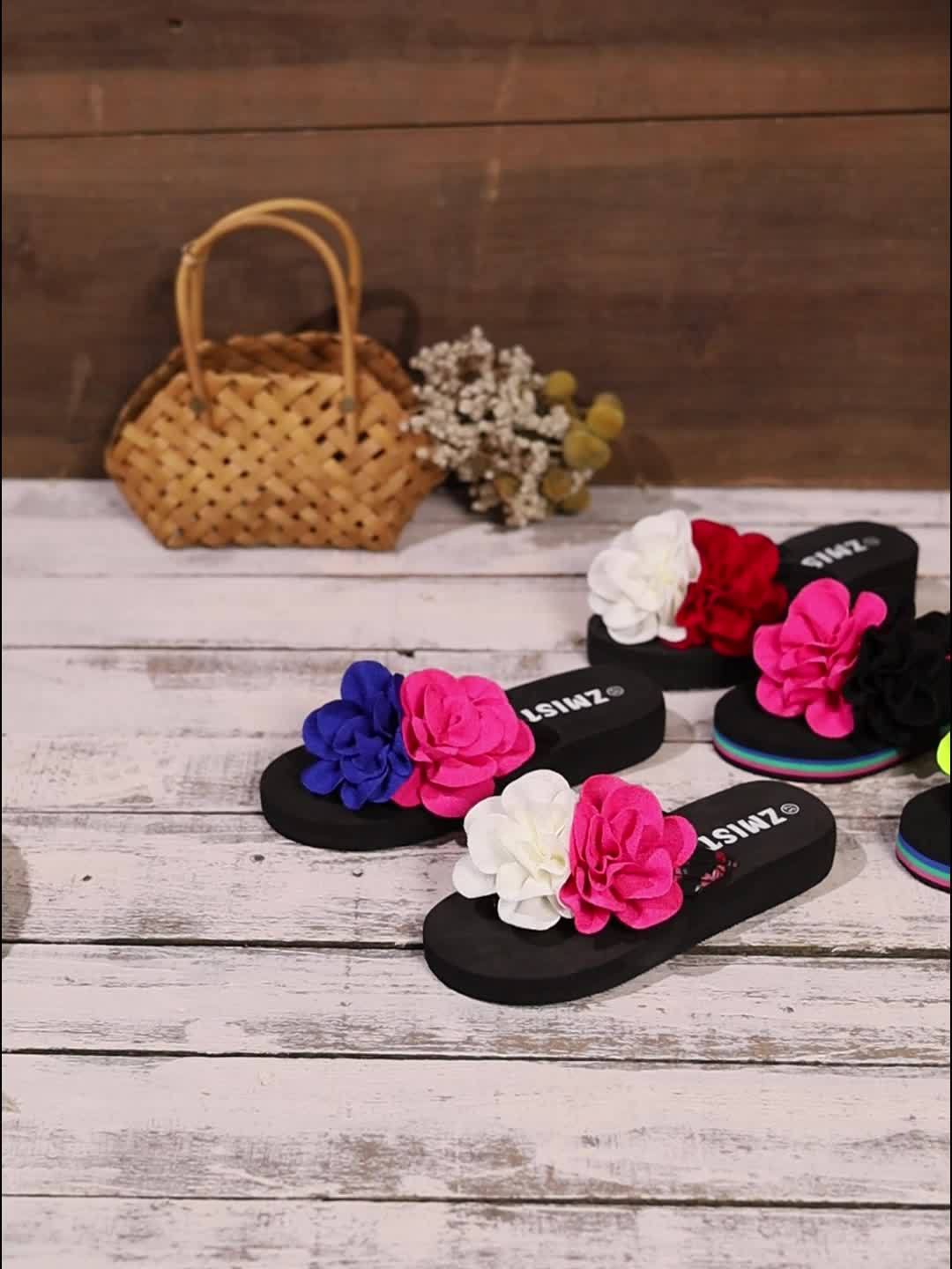 Tongs fleuries pour femmes - Topdecheztop.fr