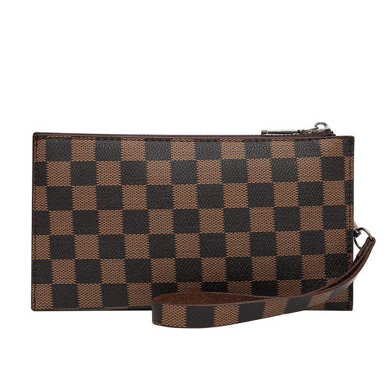 Portefeuille à fermeture éclair pour homme, motif écossais - Topdecheztop.fr
