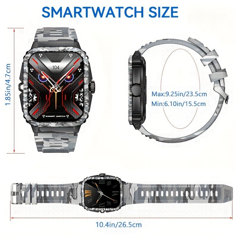 Montre connectée style camouflage JELLOO avec enregistrement d'exercice - Topdecheztop.fr