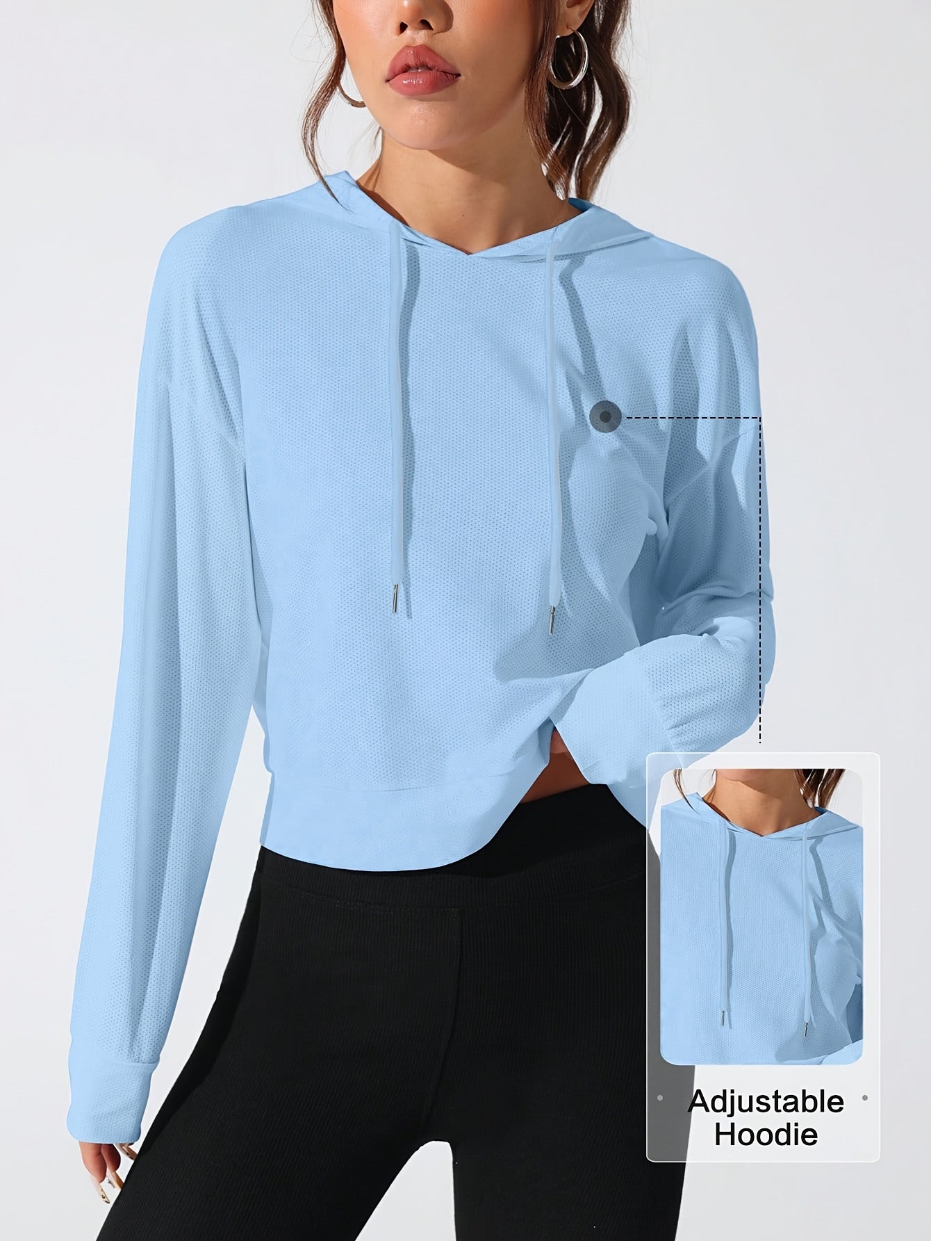 Sweat à capuche à manches longues pour femme - Topdecheztop.fr