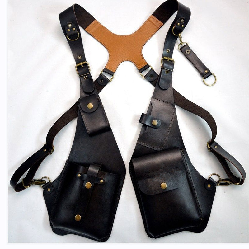 Sac à bandoulière rétro en cuir pour homme