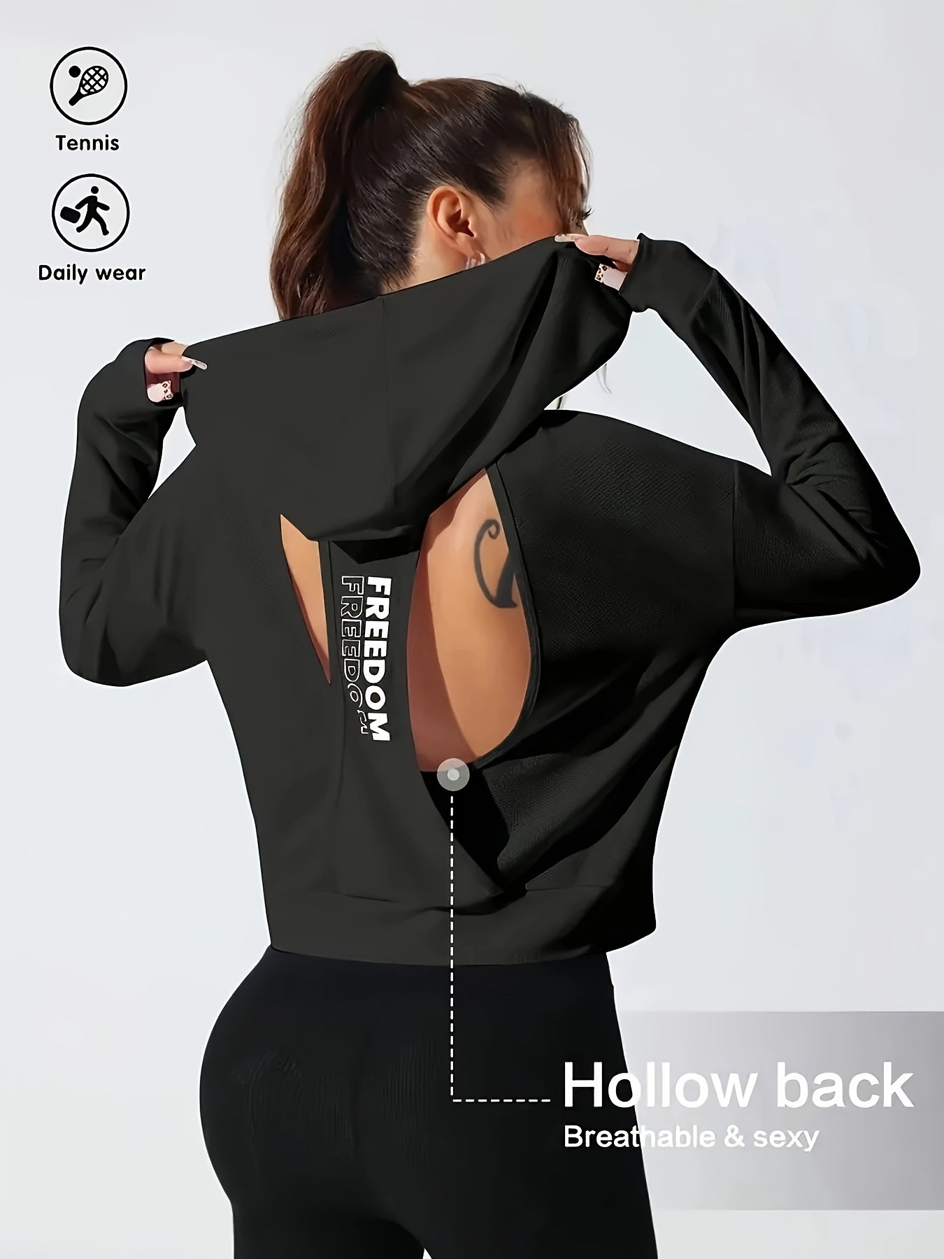 Sweat à capuche à manches longues pour femme - Topdecheztop.fr