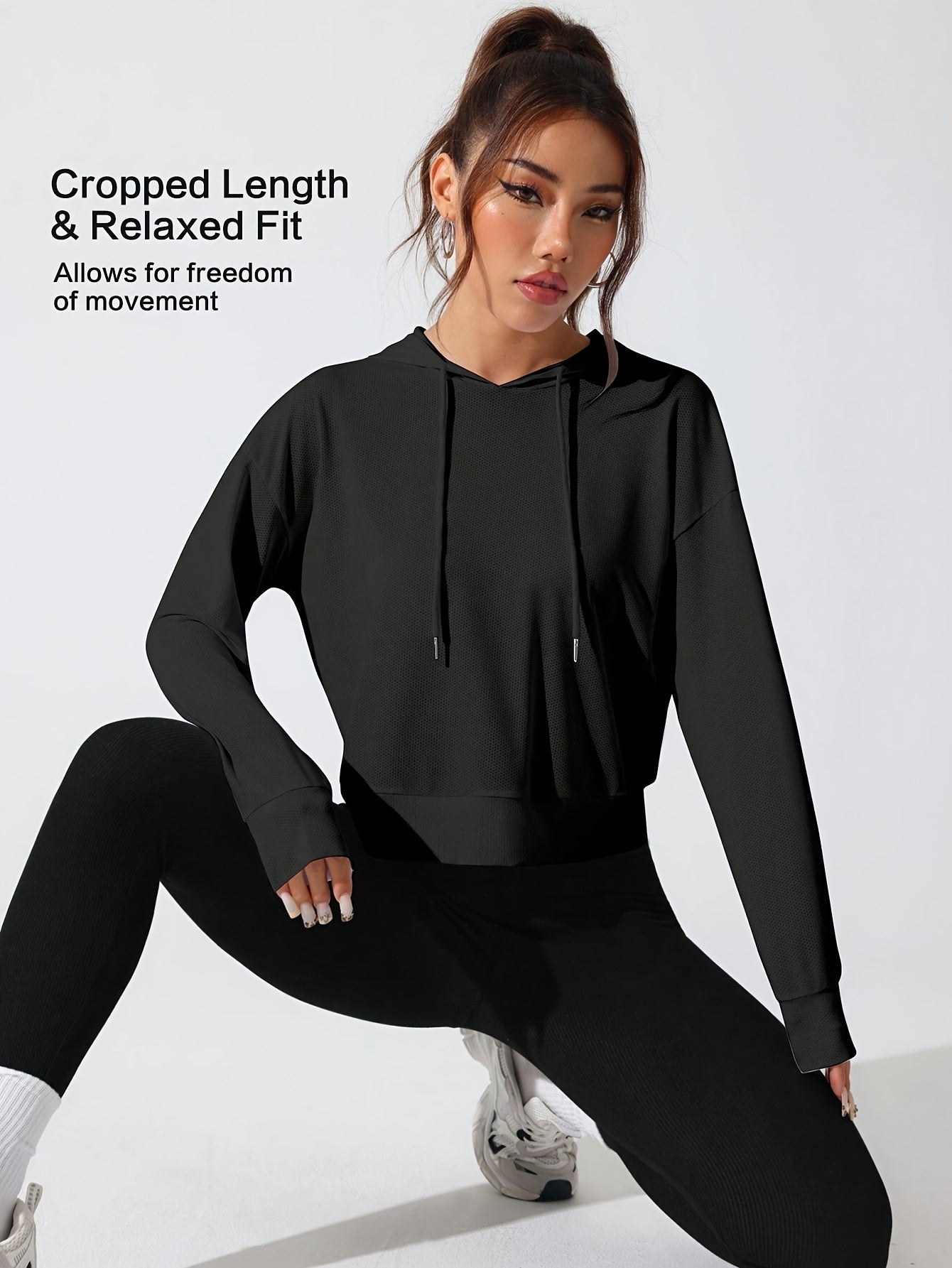Sweat à capuche à manches longues pour femme - Topdecheztop.fr