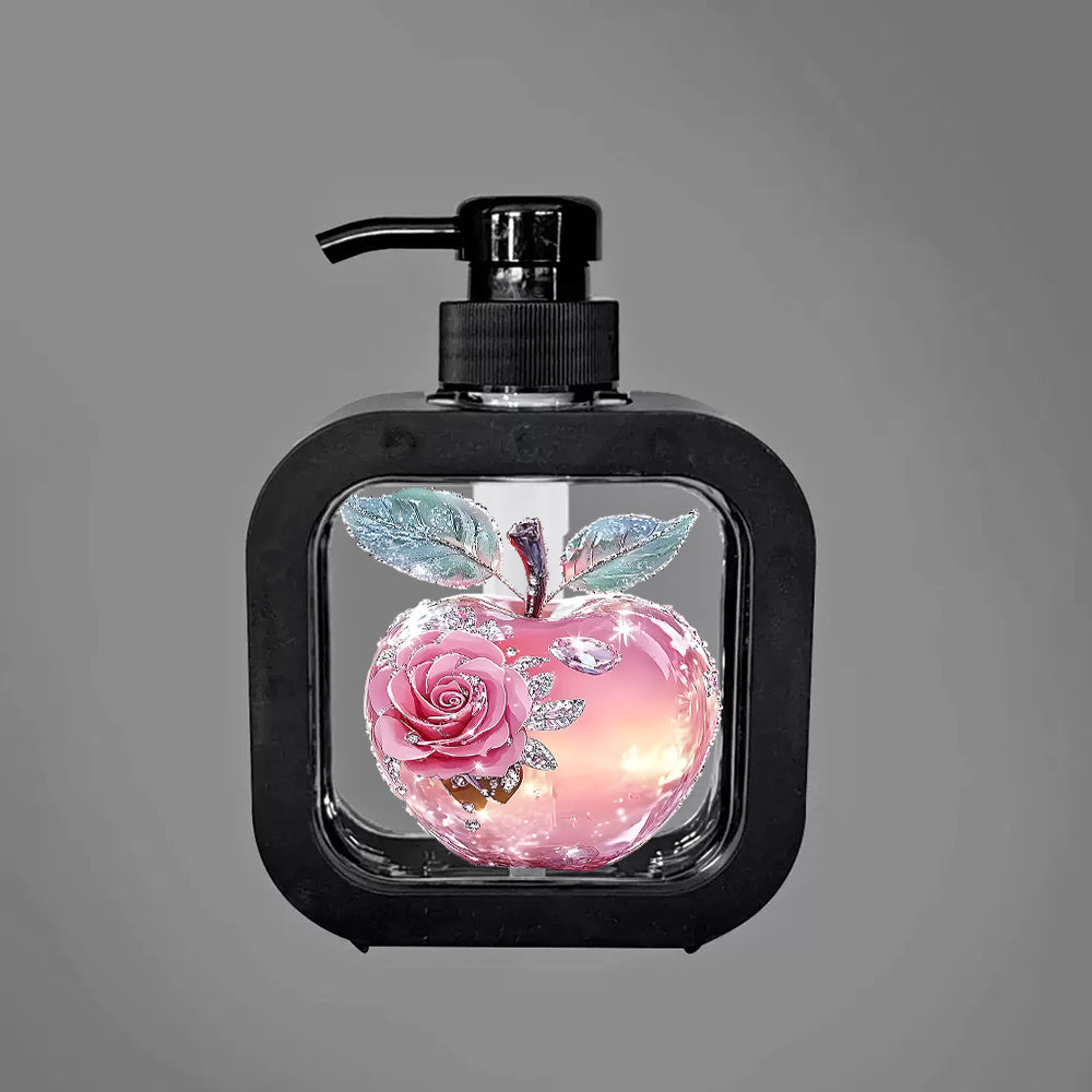 Distributeur de savon décoratif en verre avec pompe pour salle de bain