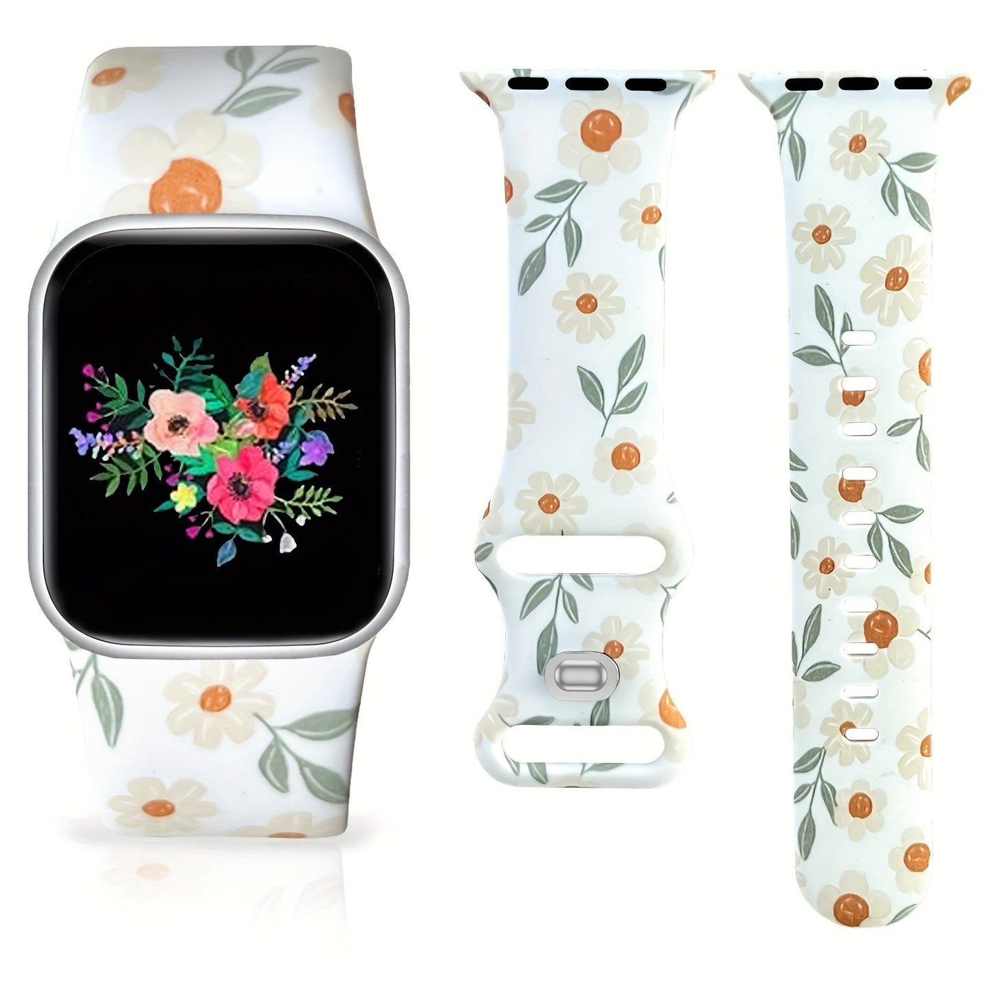 Bracelet de montre imprimé floral - Topdecheztop.fr