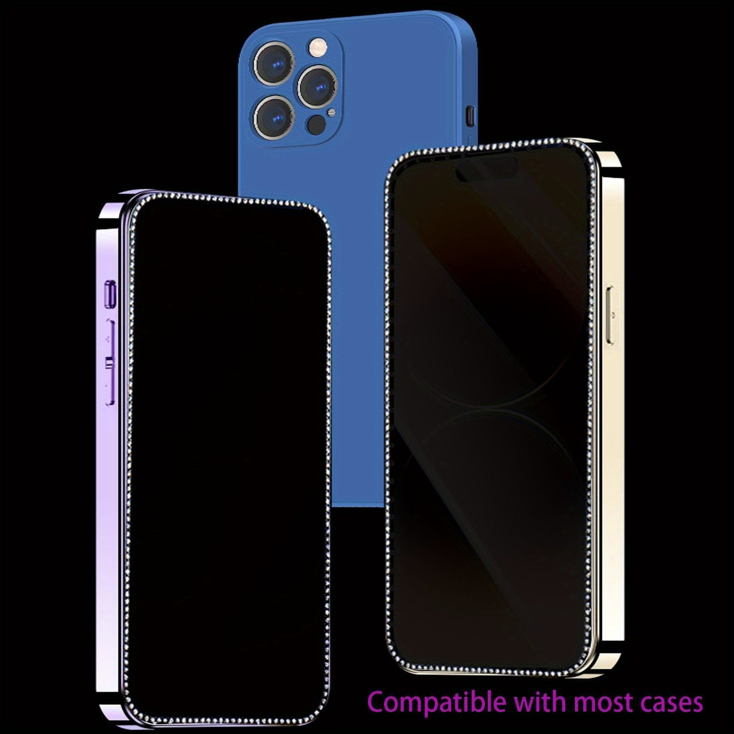 Lot de 2 films de protection d'écran pailletés pour iPhone - Topdecheztop.fr