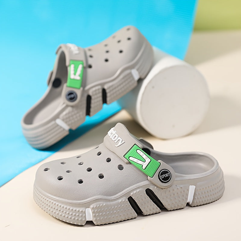 Victory Youngsters' Breathable Clogs - Comfortable, Non-Slip EVA Sandals for Boys & Girls, Durable for Indoor/Outdoor Use, All-Season Footwear in Black, Gray, White, Indoor Outdoor Clogs|Slipon Clogs|Durable Youngsters's Sand - Topdecheztop.fr