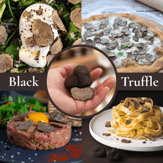 Tranches de Truffes Noires d'Hiver Déshydratées ◈ 50 grammes ◈ Truffe 100% Naturelle ◈ Qualité Premium ◈ Sans additifs ou conservateurs ◈ Séchage à Air Basse Température = Saveurs Préservées & Longue Conservation ◈ Réhydratation Rapide : Moins de 10 Minutes