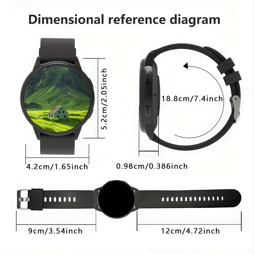 Montre connectée avec contrôle musical, grand écran circulaire - Topdecheztop.fr