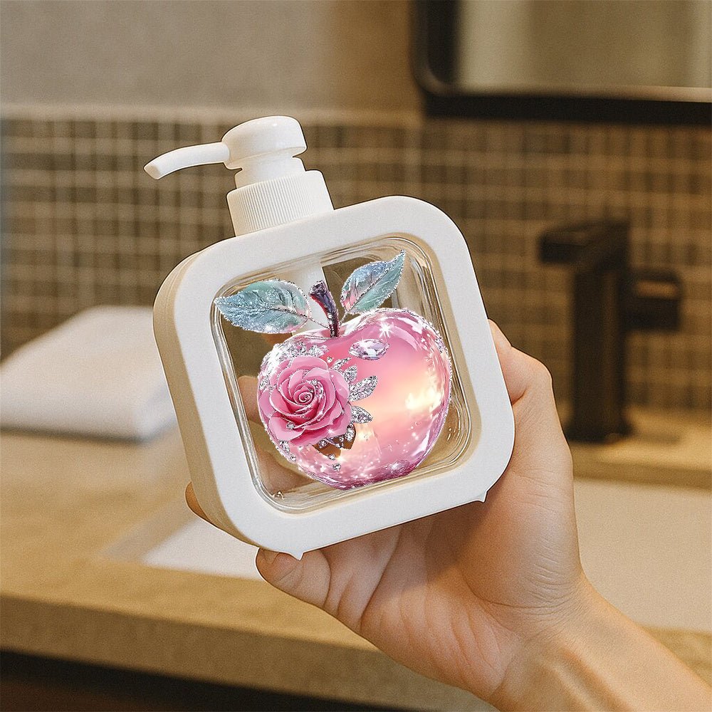 Distributeur de savon décoratif en verre avec pompe pour salle de bain