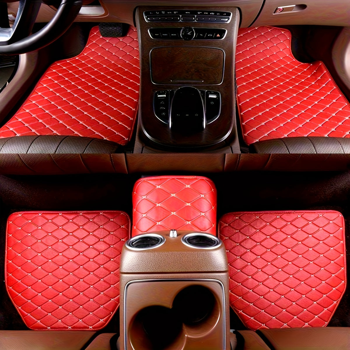 Lot de 5 tapis de sol de luxe pour voiture, universels