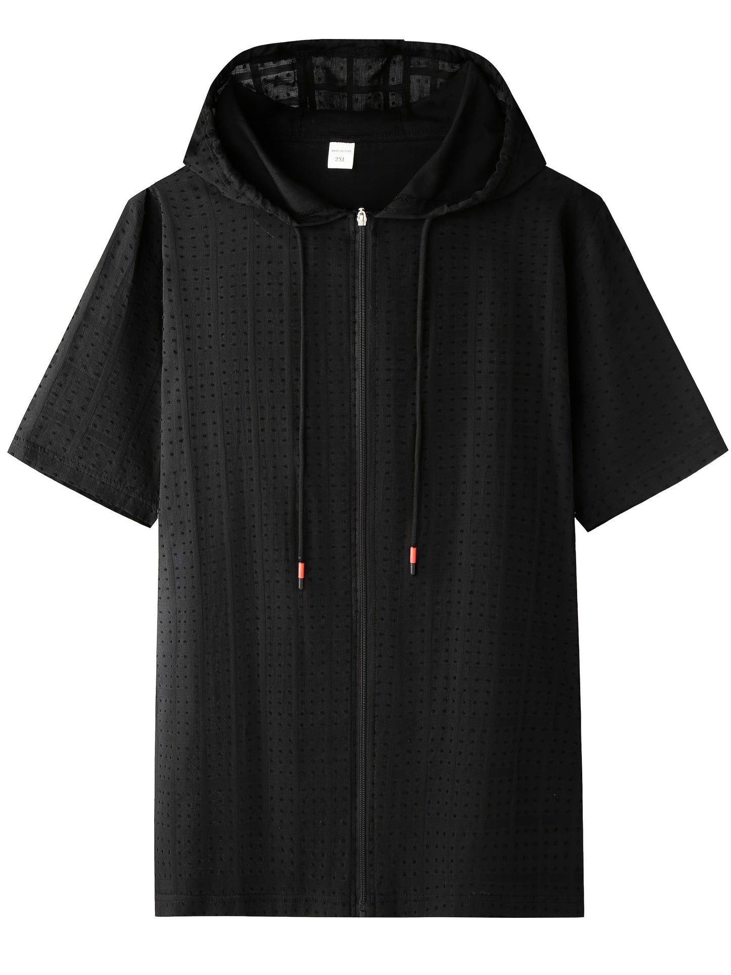 T-shirt à capuche zippé décontracté pour homme