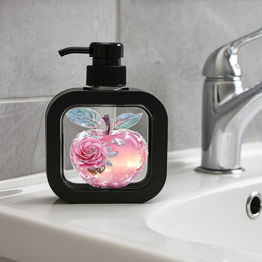 Distributeur de savon décoratif en verre avec pompe pour salle de bain