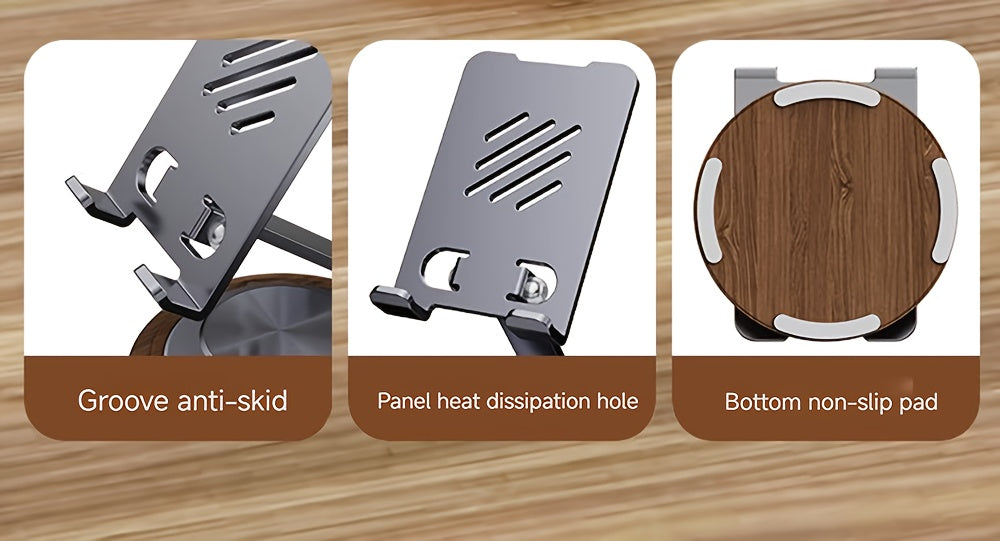 Support de téléphone portable pliable en bois