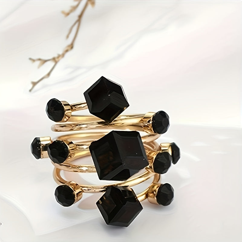 Bague simple pour femme, élégante, spéciale et unique, avec strass - Topdecheztop.fr