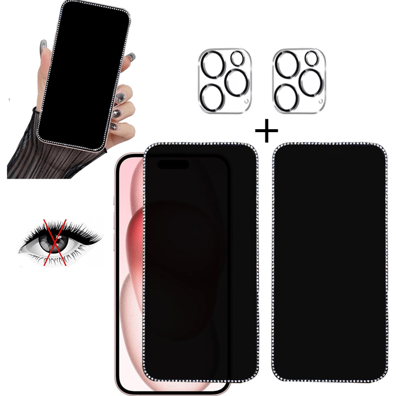 Lot de 2 films de protection d'écran pailletés pour iPhone - Topdecheztop.fr