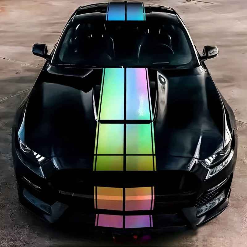 Universal 6-Stripes Fashion Car Sticker Parallel Lines Car Decals for SHELBY Mustang GT350 GT500 for