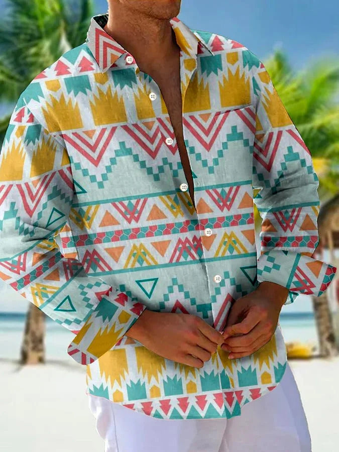 Chemise décontractée à manches longues pour homme