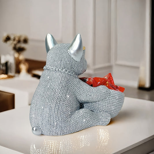 Statuette de chien élégante avec lunettes (1 pièce) - Décoration