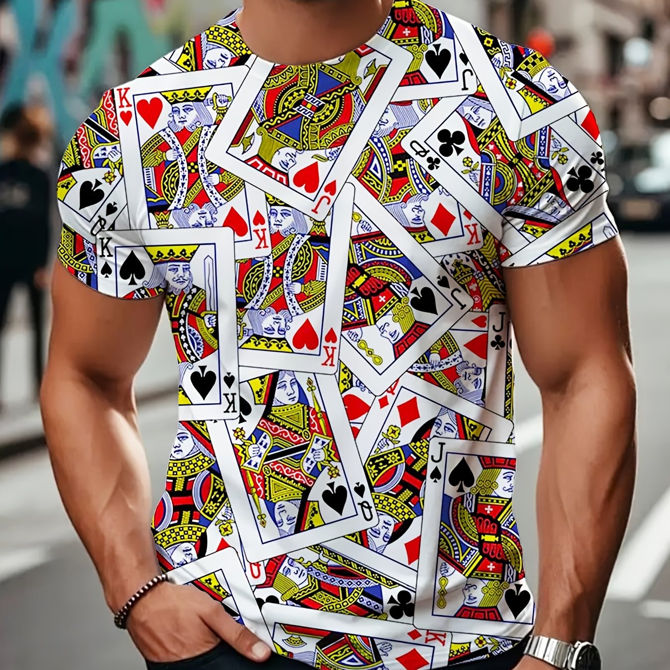 T-shirt d'été en polyester respirant à séchage rapide pour homme