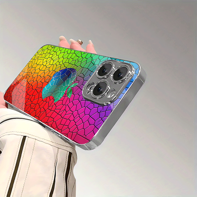 Coque en verre trempé haute définition, légère et tendance, IPHONE