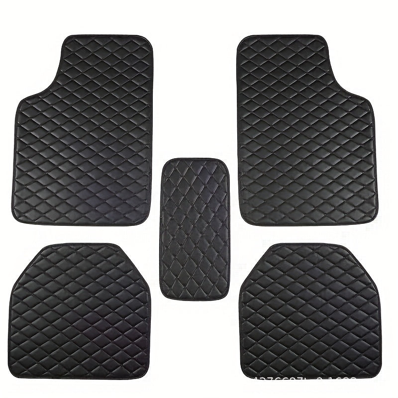 Lot de 5 tapis de sol de luxe pour voiture, universels