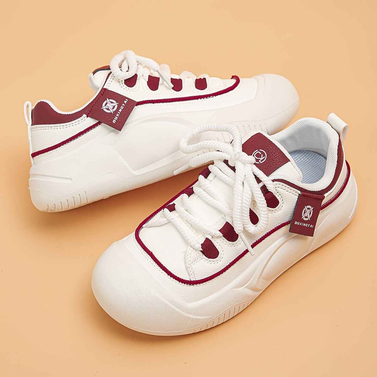 Four Seasons Trendy Ins Shoes for Women, Small Size Height Increase Shoes, Student White Shoes, Thick Sole Board Shoes for Women