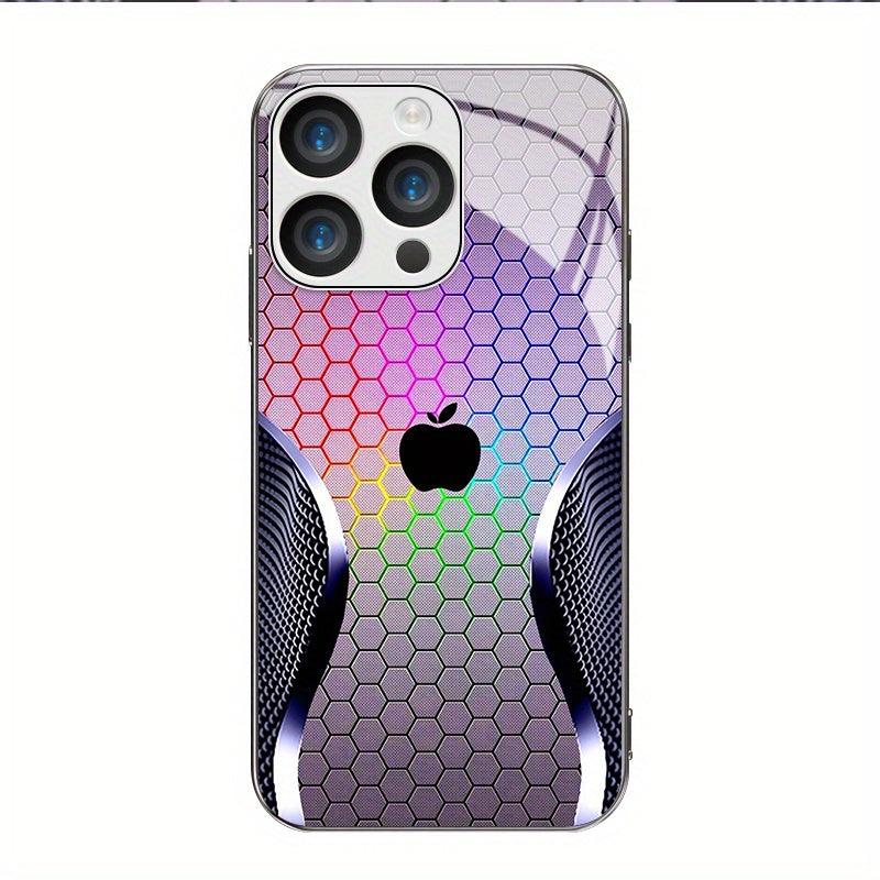 Coque de protection en verre argenté galvanisé de haute qualité avec logo Apple
