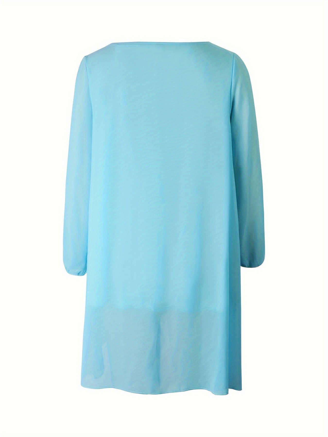 Robe décontractée en mousseline de soie à col en V pour femme