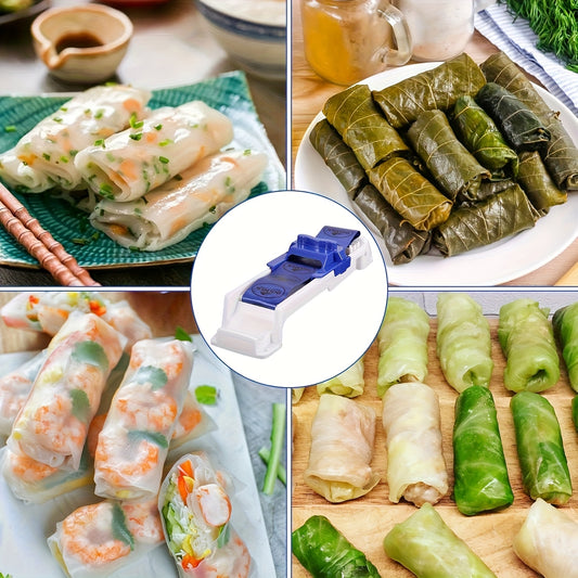 Rouleau manuel robuste avec poignée antidérapante, idéal pour sushis, rouleaux de printemps, nems, feuilles de vigne farcies et raviolis