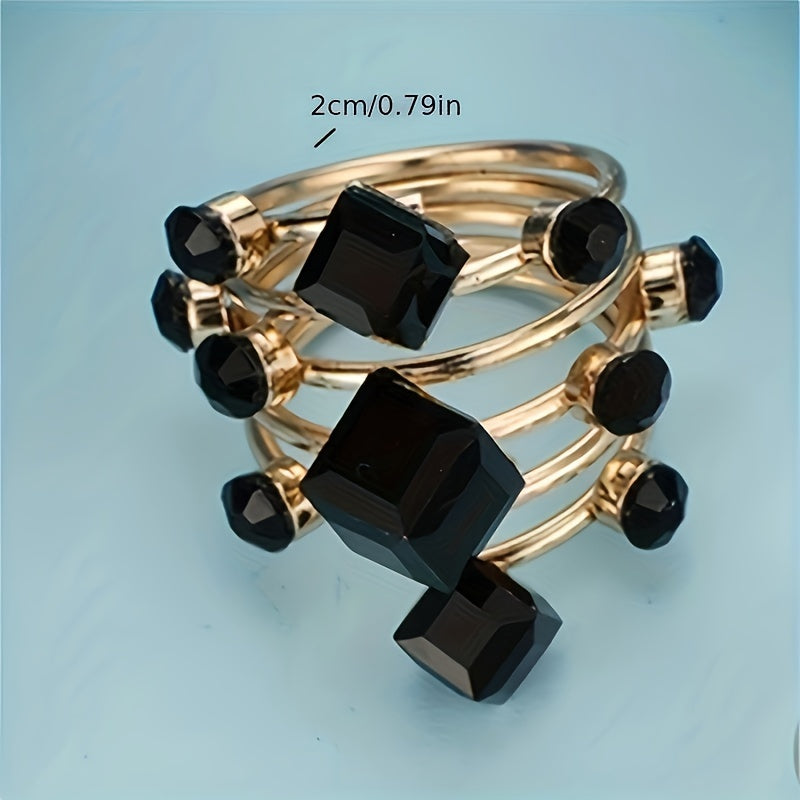 Bague simple pour femme, élégante, spéciale et unique, avec strass - Topdecheztop.fr