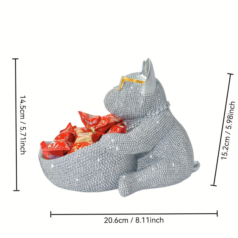 Statuette de chien élégante avec lunettes (1 pièce) - Décoration