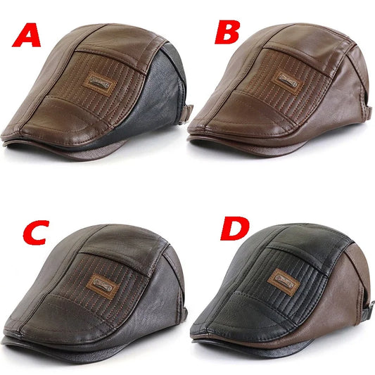 Béret en cuir, chapeau gavroche rétro - Topdecheztop.fr