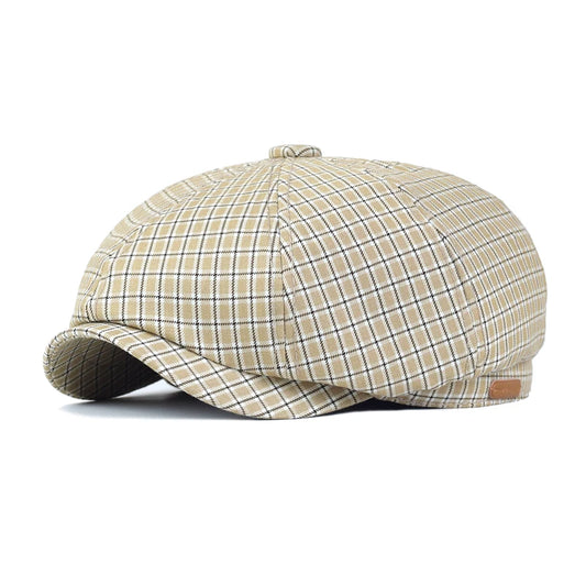 Casquette gavroche à carreaux printemps-été, respirante - Topdecheztop.fr