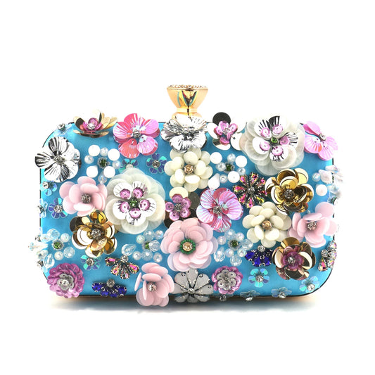 Mode femmes pochette fleur strass - Topdecheztop.fr