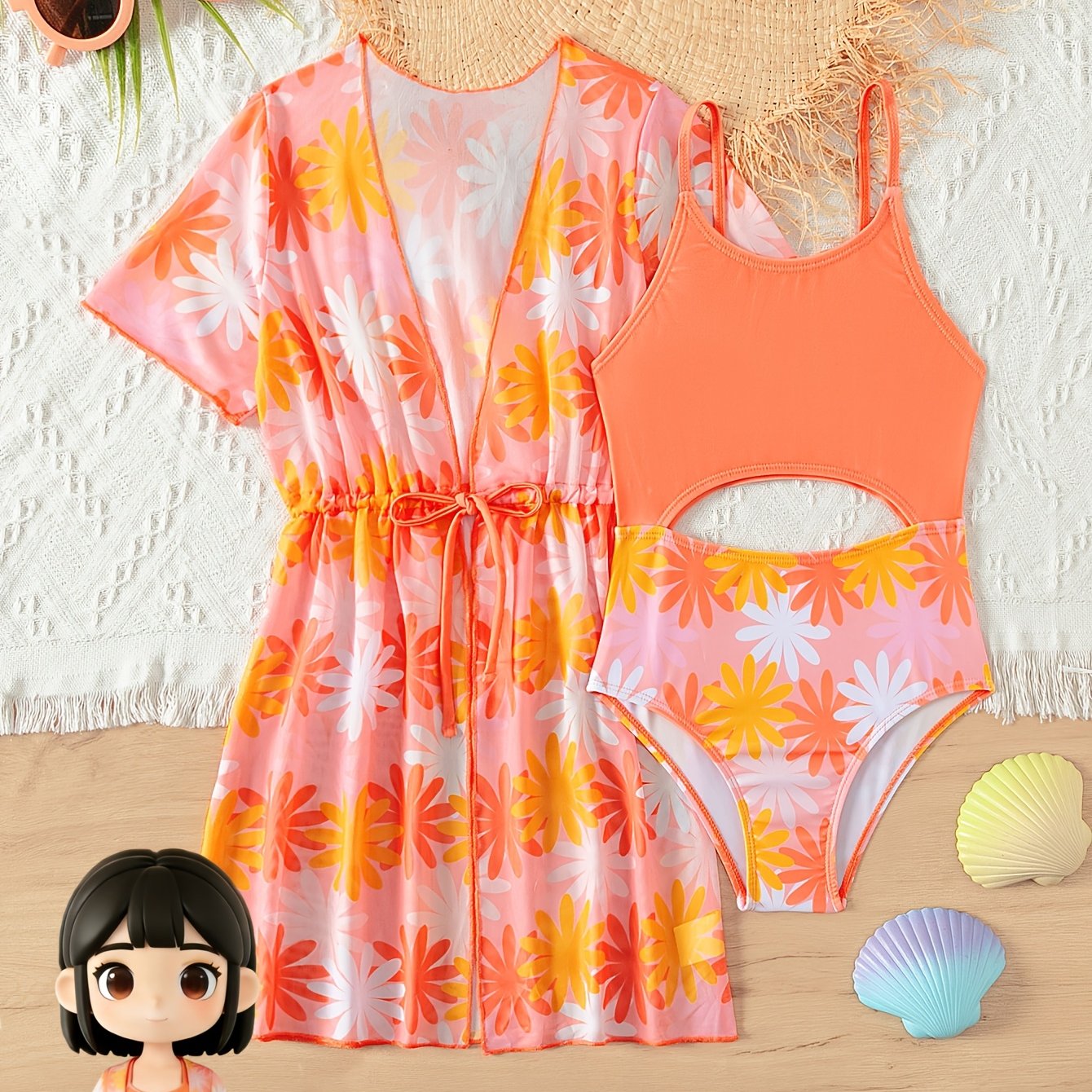 Maillot de bain une pièce pour filles