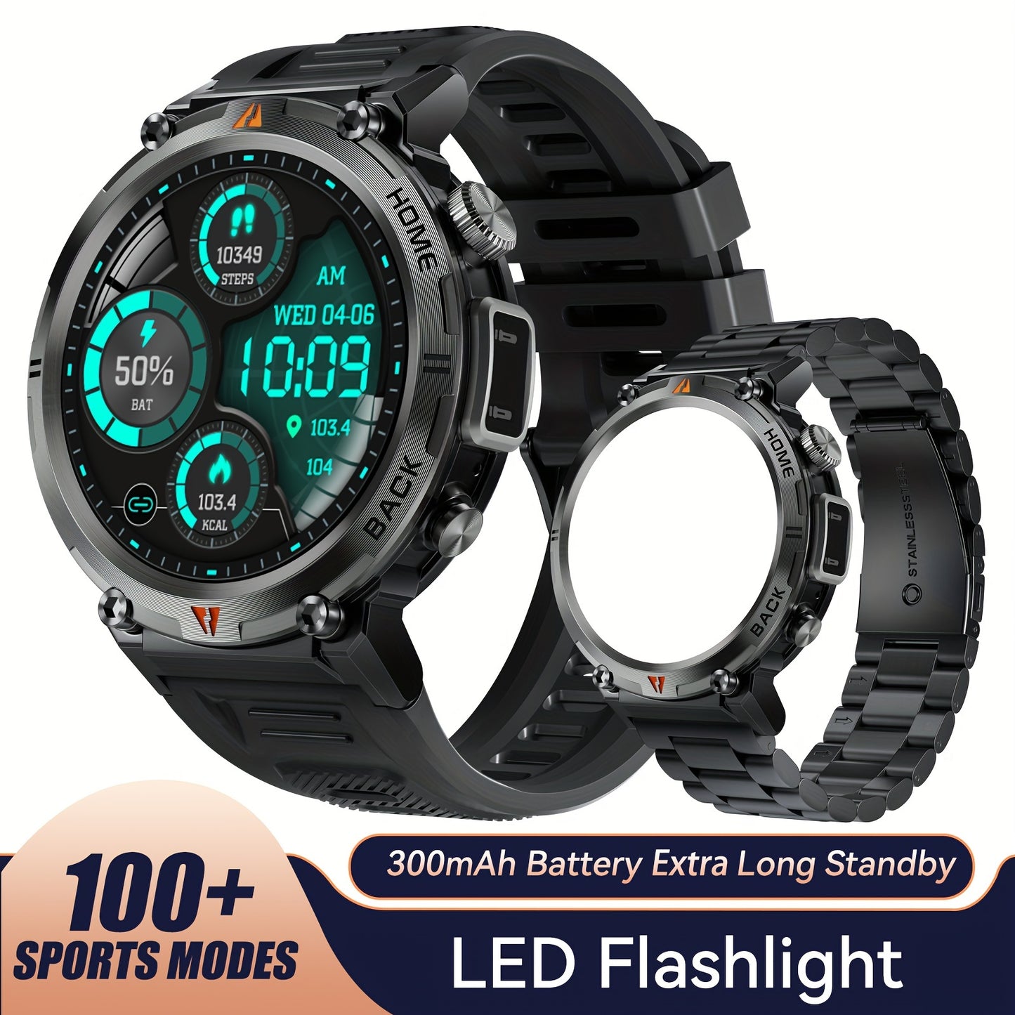 Montre connectée pour homme avec écran TFT 360p, écran 3,68 cm - Topdecheztop.fr