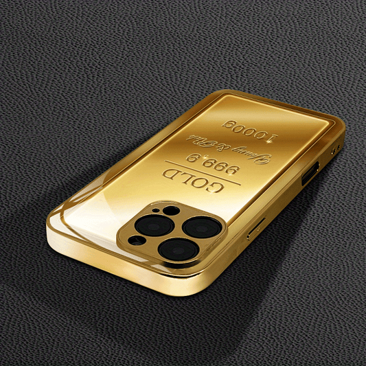 Coque de téléphone galvanisée légère et tendance avec motif doré, IPHONE - Topdecheztop.fr