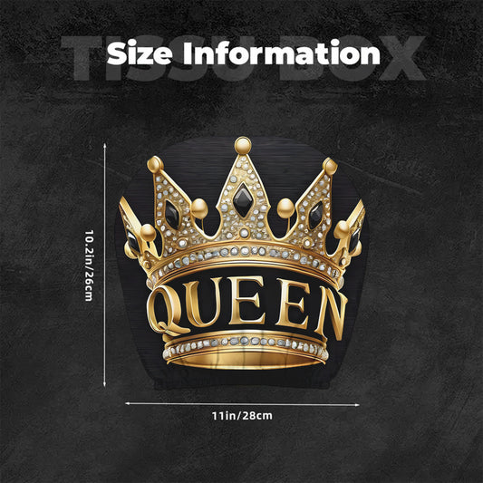 Lot de 2 housses d'appui-tête de voiture à imprimé couronne