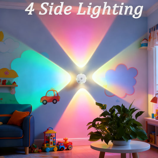 1 Lampe RGB/tricolore avec détecteur de mouvement