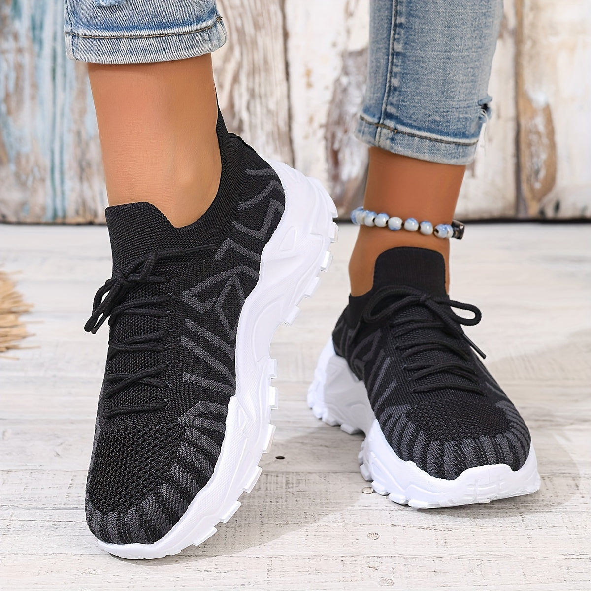 Baskets décontractées à lacets pour femme - Topdecheztop.fr