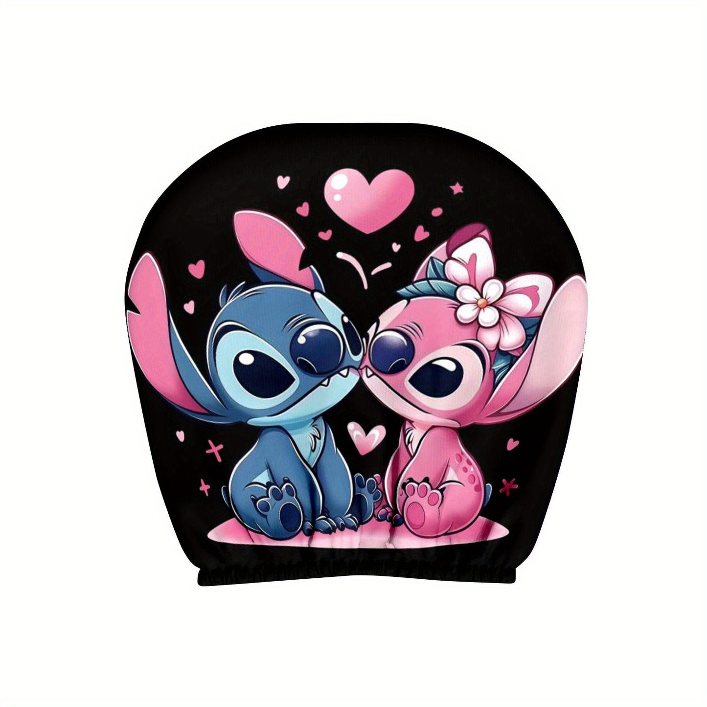 Lot de 2 housses d'appui-tête Disney à motifs Stitch et Lilo