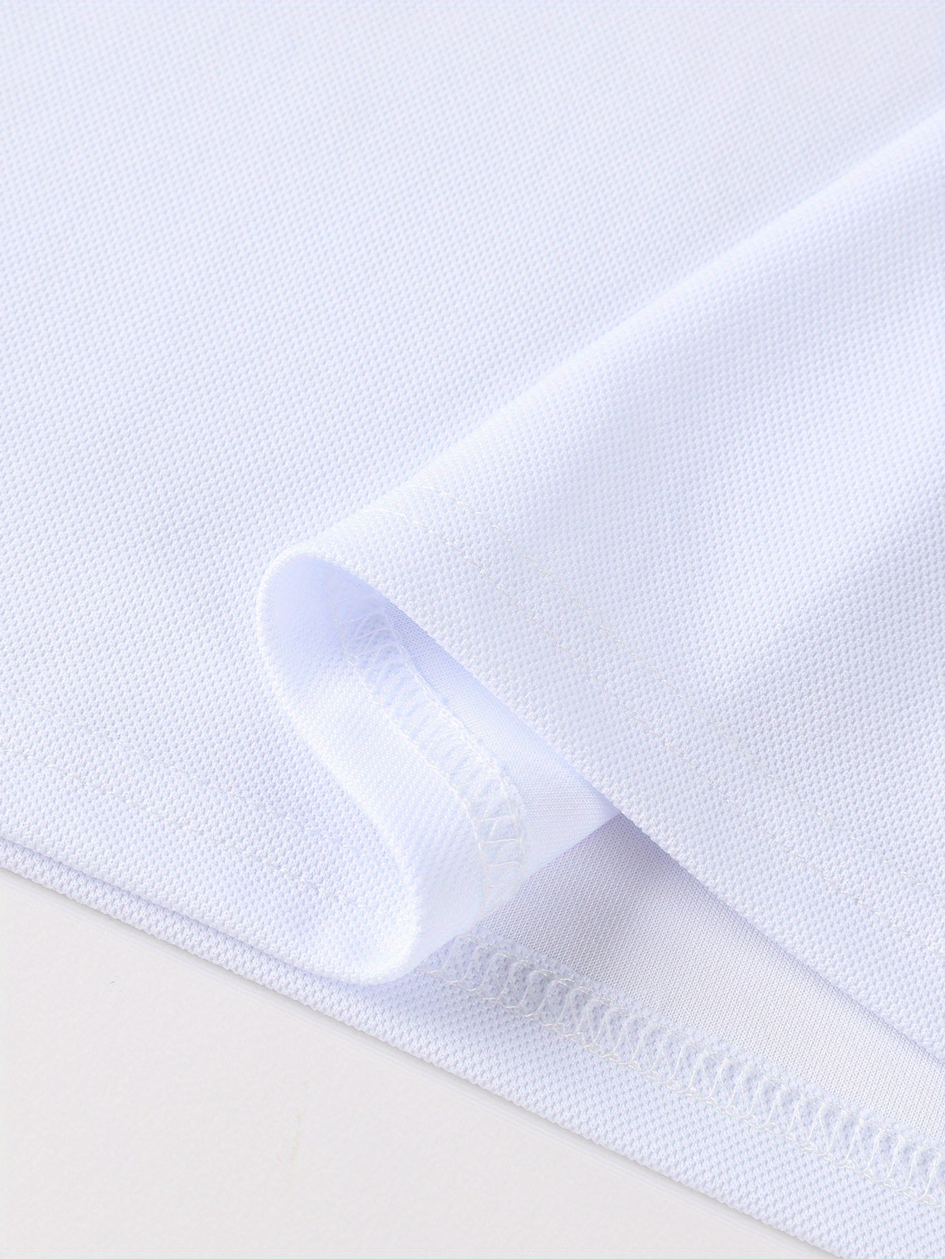 T-shirt à manches courtes, respirant, imprimé à rayures, avec bordure et revers - Topdecheztop.fr