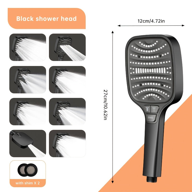 Pommeau de douche Musurjoy 1 pièce à 8 modes avec contrôle de vitesse à 8 positions