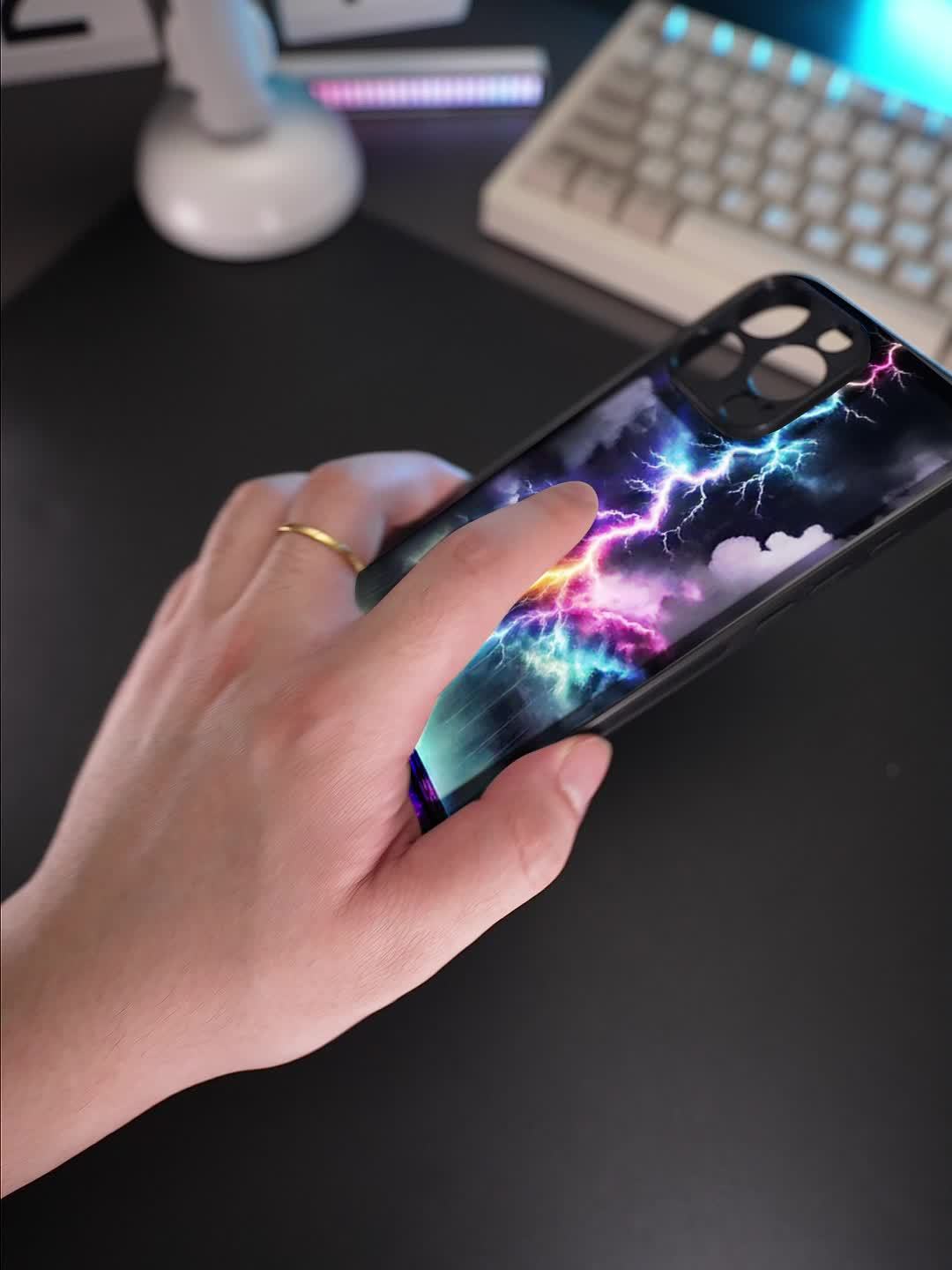 Étui de téléphone portable lumineux, IPHONE, REDMI