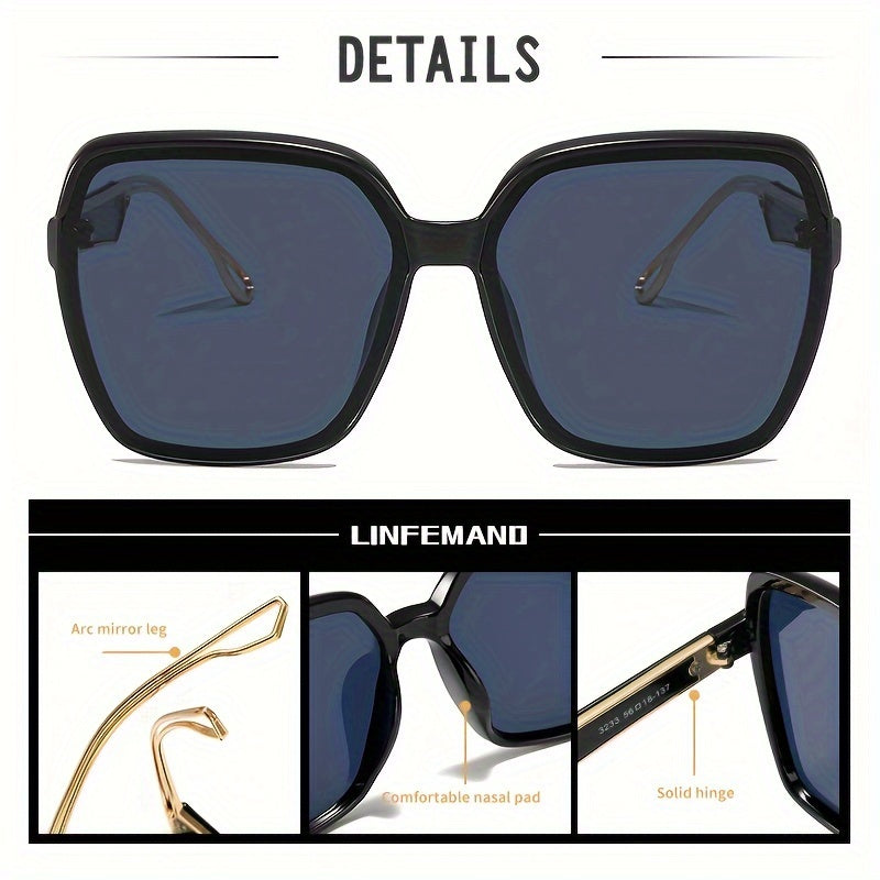 Lunettes polygonales surdimensionnées tendance pour femmes