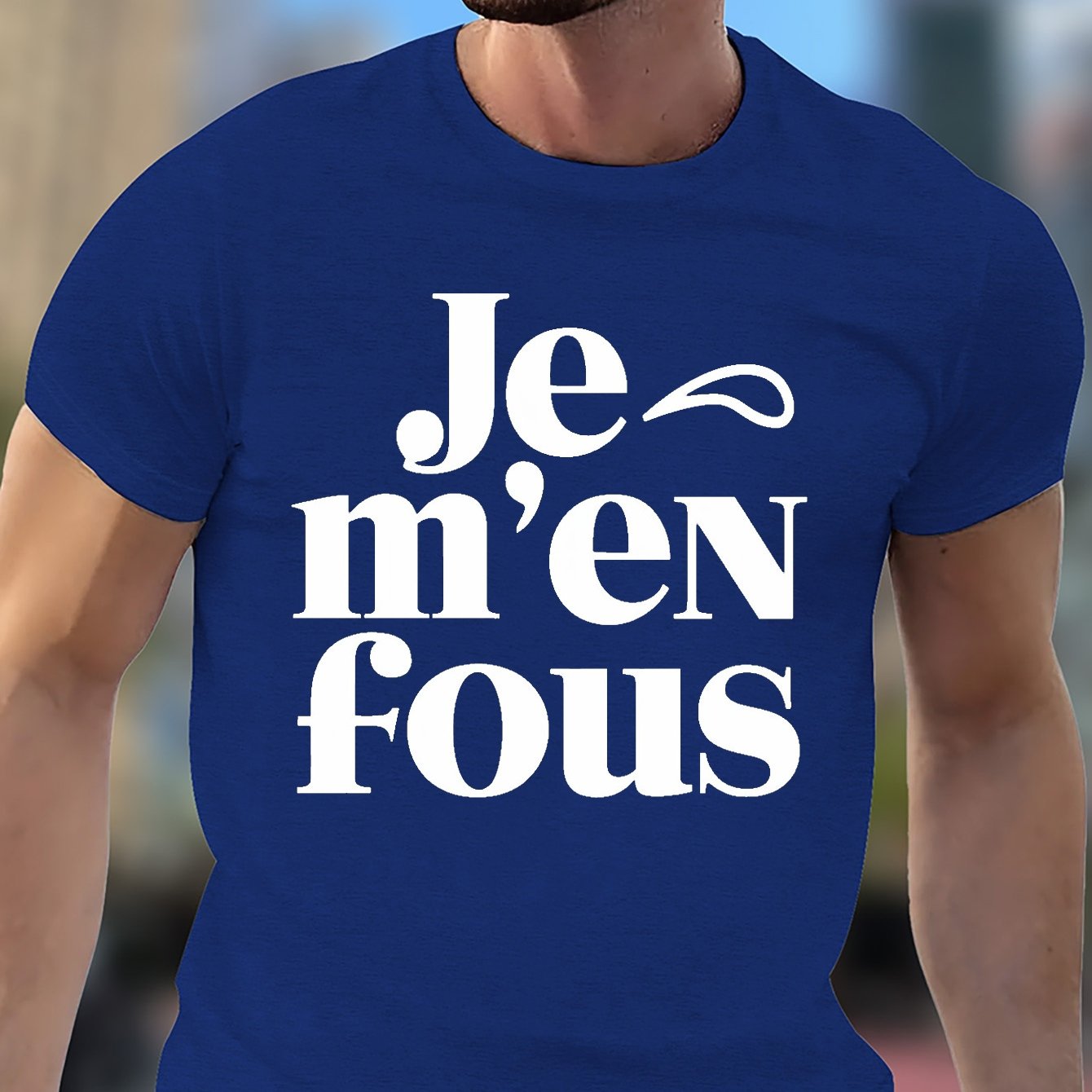 T-shirt graphique « I Don't Care » pour homme